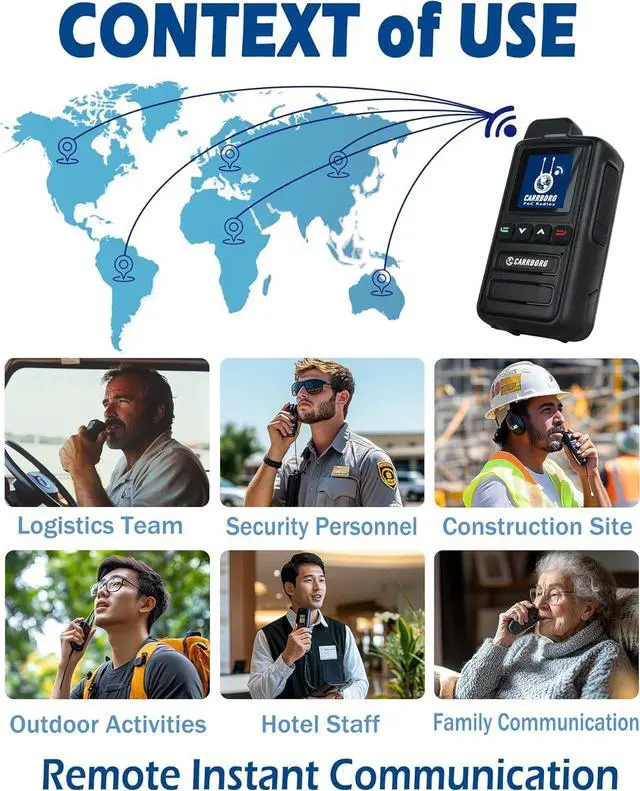 Alt view image 7 of 7 - X13 Nationwide 4G Walkie Talkies Long Range - Unlimited Range Global Two Way Radios with SIM Cards2 Pack