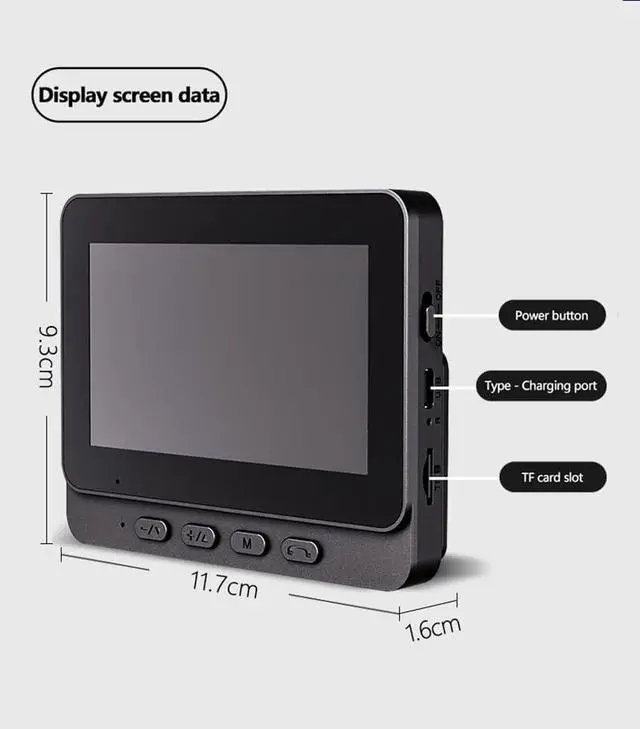 Alt view image 7 of 7 - Doorbell Camera Wireless No Subscription 1080P, Waterproof Door Bell Camera with Monitor Screen Free Storage NO WiFi and APP, Video Intercom Two-Way Audio, 170?View Angle,Night Vision