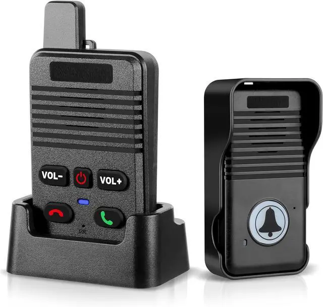 Main image of Wireless Doorbell, Waterproof Full Duplex Doorbell Wireless Upgrade, 1000ft Range, Door Bell Two Way Communication, 8 Volume Levels, 4 Chime Wireless Doorbells for Home House Business (1Pack Black)