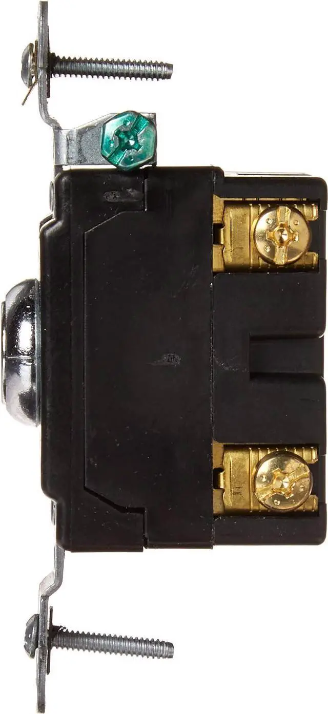 Alt view image 4 of 5 - 20 Amp, 120/277 Volt, Key Locking, Single-Pole, AC Quiet Switch, Extra Heavy Duty Spec Grade, Self Grounding, 1221-2KL, Chrome