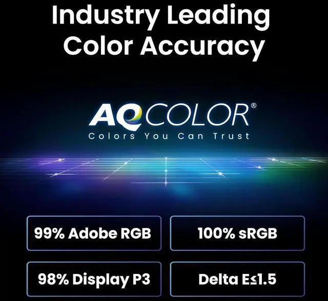 Alt view image 3 of 7 - SW242Q 24-inch 2K 90W USB-C 16:10 Photographer MacBook/Windows Compatible Monitor, 99% Adobe RGB, 100% sRGB, Hardware Calibration, 90W USB-C, TUV Anti-Reflection Cert., 16-bit 3D LUT, HDR10
