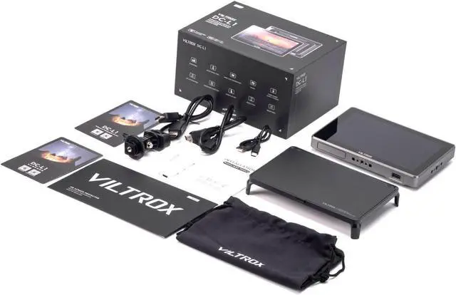 Alt view image 6 of 7 - DC-L1 7" 4K HDMI Camera Field Monitor, 600nit Touch Screen, 4K 30Hz HDMI Loop in/Out DSLR Video External Monitor for Sony Canon Nikon with Sunshade Hood, Battery, Storage Bag