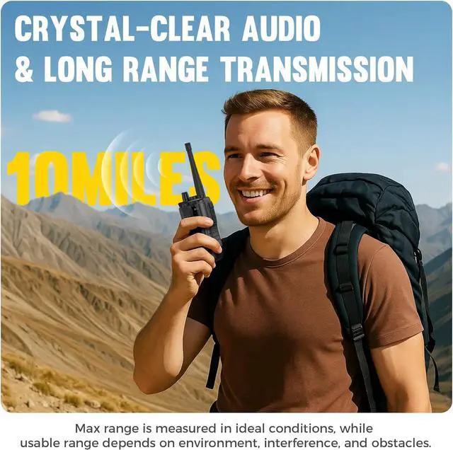 Alt view image 4 of 7 - Midd Kacy MK208 Camo Walkie Talkie - Long Range walkie talkies - 61 Channels Gmrs Handheld Radio -121 Privacy Codes,New Flashlight,SOS Siren,NOAA Weather Alerts & Scan - Camouflage,2 Pack