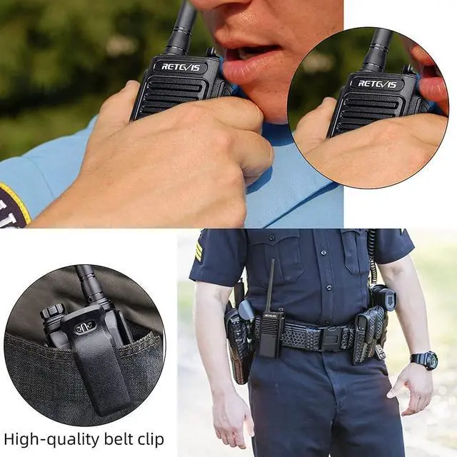 Alt view image 6 of 7 - RT47 IP67 Waterproof 2 Way Radio,Heavy Duty Two Way Radio with Mic, Fully Dustproof,Waterproof 1m/30min,License-Free,Lightweight,Walkie Talkies for Construction Manufacture Outdoor(4 Pack)