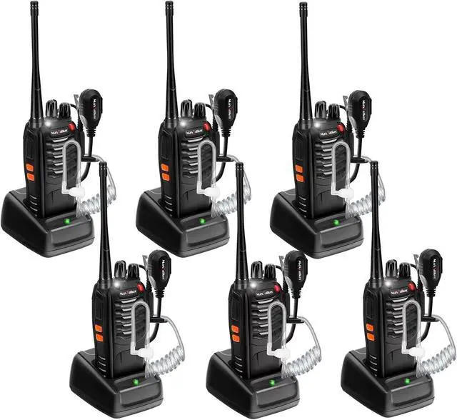 Main image of Radios Walkie Talkies Long Range:  MT-8S Rechargeable Walkie Talkies with Earpiece, VOX, Flashlight,1500mAh Battery, Walkie Talkie for Adults, Work, Camping Essentials, 6 Pack