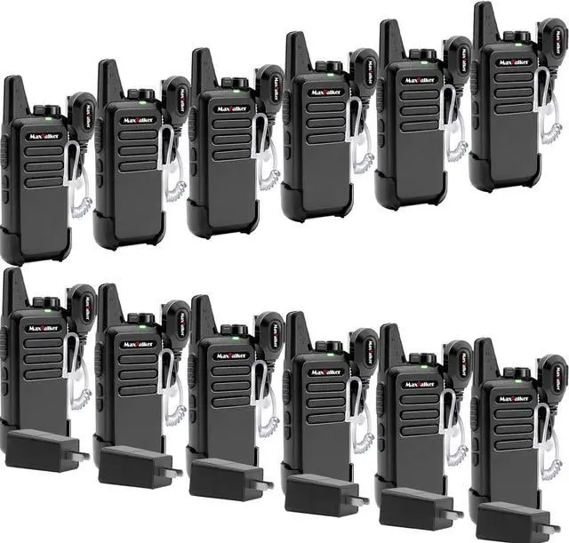 Main image of Radios Walkie Talkies Long Range:  MT1 Portable FRS Two Way Radios Long Range with Earpiece VOX License-Free Rechargeable Walkie Talkies for Adults School Restaurant Business Hiking, 12 Pack