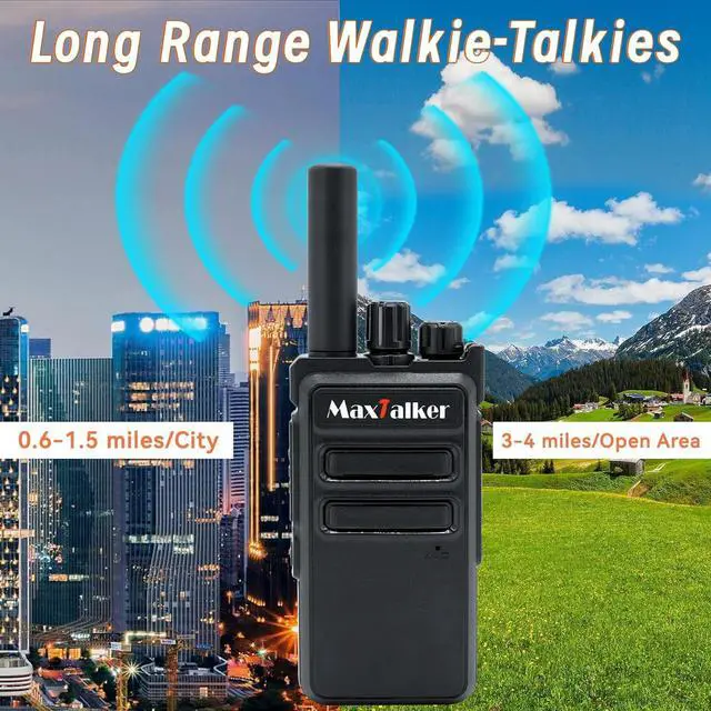Alt view image 5 of 7 - Radios Walkie Talkies Long Range:  MT-5X Rechargeable Walkie Talkies for Adults with Upgraded Earpiece, 1500mAh Battery, Type-C Charging Two Way Radio for Business,Working,Camping Trip,6 Pack