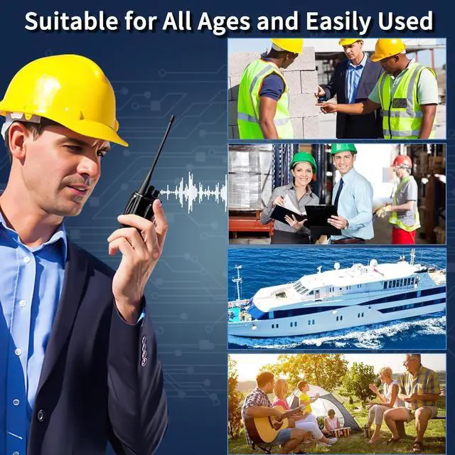 Alt view image 7 of 7 - MT-8S Walkie Talkies Long Range for Adults,Rechargeable Walkie Talkie with 6 Way Multi Gang Charger, 1500mAh Li-ion Battery, Earpiece, Flashlight and USB-C Charging (6Pack)