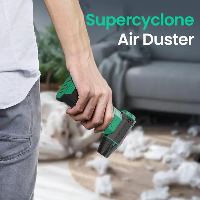 Alt view image 5 of 7 - Electric Air Duster Upgraded, 130000RPM Gear Adjustable Compressed Air Duster, 2*4000mAh Removable Batteries, Cordless Air Blower Electric Cleaner Kit for PC/Keyboard/Car, Replaces Compressed Air Cans