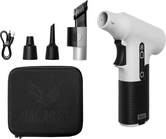 Main image of 130,000RPM Cordless Air Duster & Mini Vacuum Cleaner  Rechargeable 100W Handheld Blower for Keyboard, Car, Electronics, PC, Home, Office  Eco-Friendly Alternative to Canned Air