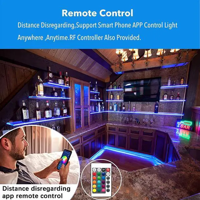 Alt view image 4 of 7 - Under Cabinet Lights RGB LED Light Bar Plug in for Shelf,Desk,Display Case Cabinets Lights,Color Changing Shelves Strip Lights Works with Alexa,Google,Smart APP,TV,Monitor Backlight,6pcs