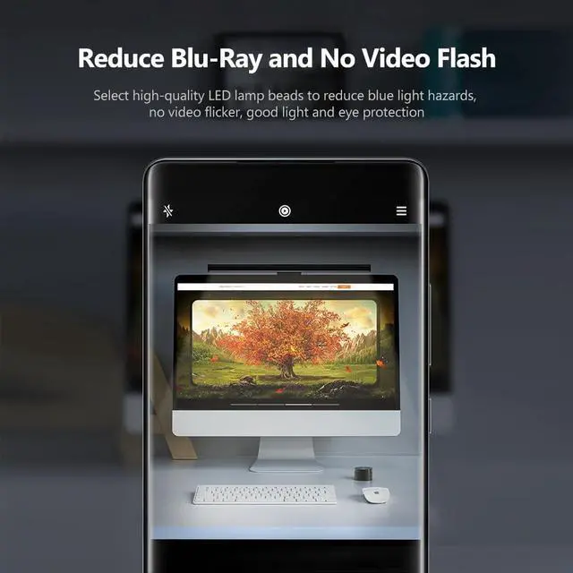 Alt view image 7 of 7 - Monitor Light Bar, LED Monitor Light Lamp with Dual Mode Control, No Screen Glare Stepless Dimming USB Hanging Lamp for Work and Office