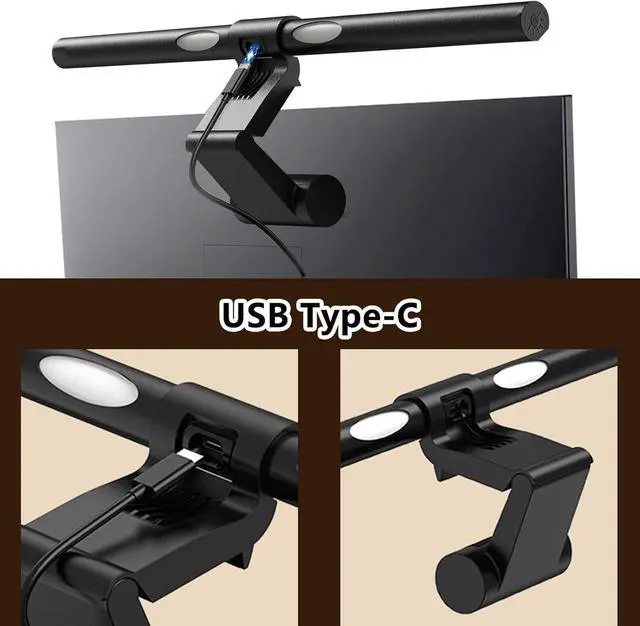 Alt view image 7 of 7 - Monitor Light Bar, Screen Light Bar, PC light, Desk Lamp for Eye Caring, Space Saving with Remote Control, Adjustable Color Temperature, Backlight, USB Powered LED for Home Office Work (Remote)