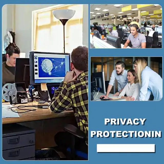 Alt view image 7 of 7 - [2 Pack] 24 Inch Computer Monitor Privacy Screen for 16:9 Aspect Ratio - Anti-Glare, Blue Light Filtering, Eye Protection, Removable Anti-Scratch Privacy Shield Screen 24in