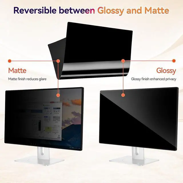 Alt view image 6 of 7 - [2025 New] 34 Inch Curved Computer Privacy Screen Protector for 21:9 Aspect Ratio Widescreen Monitor,Removable Eye Protection Anti Glare Blue Light Filter,34in Anti Spy Desktop Security Private Shield