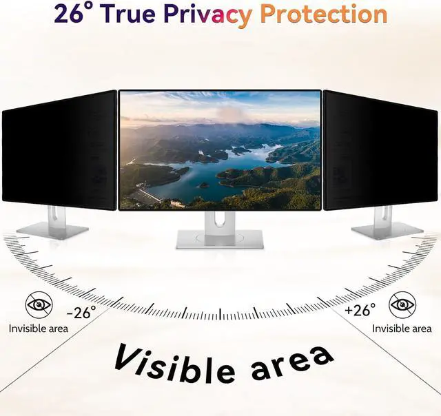 Alt view image 3 of 7 - [2025 New] 34 Inch Curved Computer Privacy Screen Protector for 21:9 Aspect Ratio Widescreen Monitor,Removable Eye Protection Anti Glare Blue Light Filter,34in Anti Spy Desktop Security Private Shield