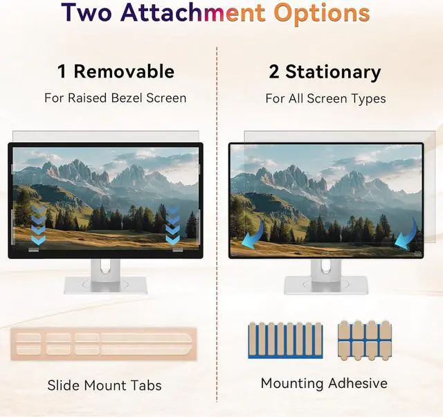 Alt view image 7 of 7 - [2025 New] 34 Inch Curved Computer Privacy Screen Protector for 21:9 Aspect Ratio Widescreen Monitor,Removable Eye Protection Anti Glare Blue Light Filter,34in Anti Spy Desktop Security Private Shield