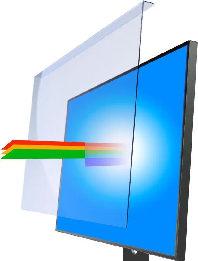 Main image of 2-Pack Anti Blue Light Screen Protector for 27 Inches Computer Monitor Hanging Type Blue Light Blocking Filter Anti Scratch Eye Protection Shield for Desktop Computer