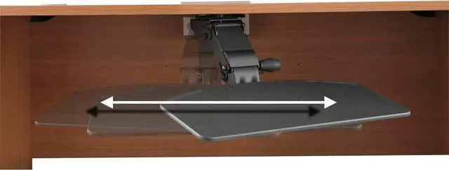 Alt view image 4 of 5 - Articulating Keyboard Tray with Galaxy Finish, Ergonomic Workspace Accessory, Adjustable Office Computer Key Board Support for Home Office