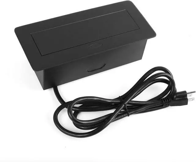 Alt view image 2 of 7 - Desktop Pop Up Socket with 3 Outlets & 2 USB Ports (Connection Box Outlet)