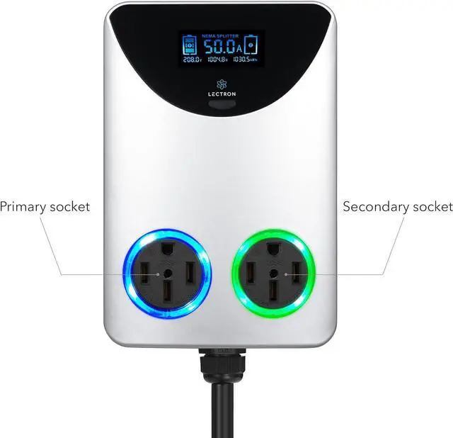 Alt view image 3 of 7 - NEMA Socket Splitter for Level 2 EV Charger Installation - Power Your and High-Powered Appliance from The Same Outlet (50 Amp 14-50 to / Splitter)