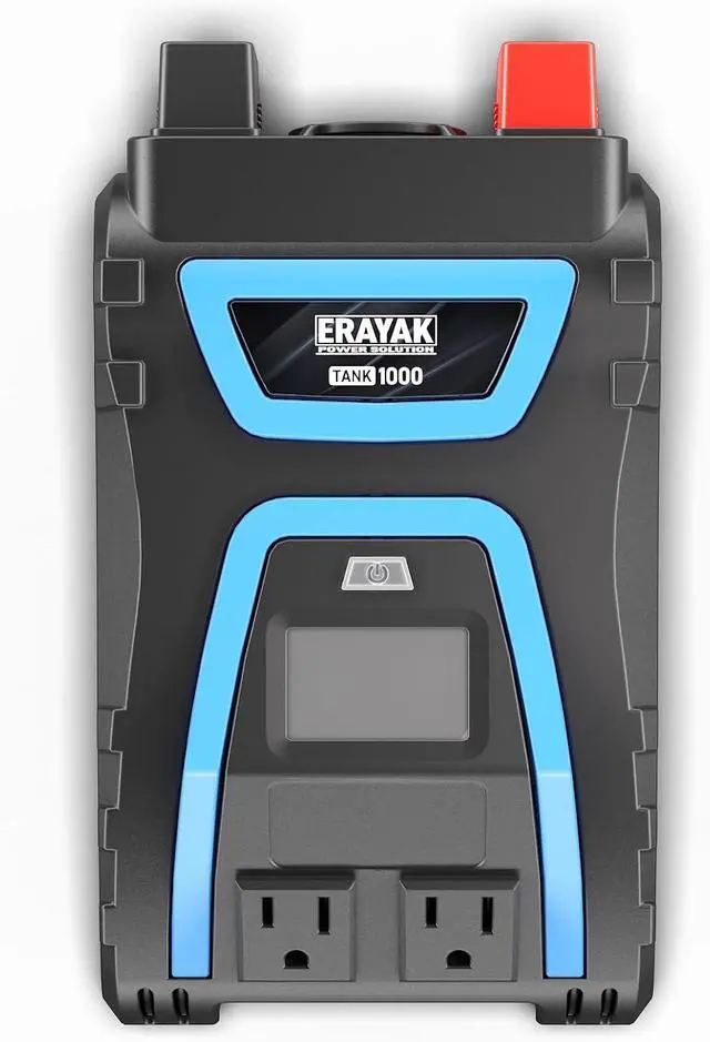 Main image of 1000W Power Inverter, 12V DC to 110V 120V AC, LCD Display, Modified Sine Wave, Dual AC Outlets, USB-A & Type-C Ports, Quiet Fan for RV, Truck, Car, Home Backup