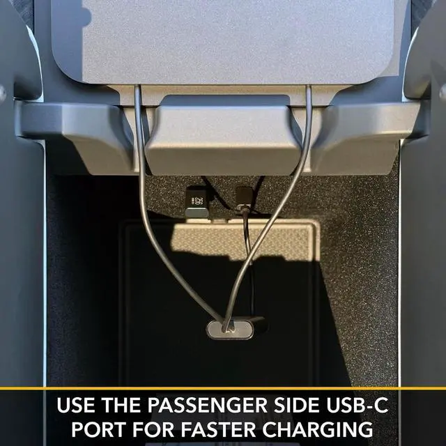 Alt view image 3 of 7 - Dual Wireless Phone Charger for Rivian R1S & R1T, Magnetic Charging Pad (Dark Ash Wood Skin) Compatible with MagSafe Cases iPhone 16 Pro Max, 2021-2026 Center Console Mount Dock Accessories