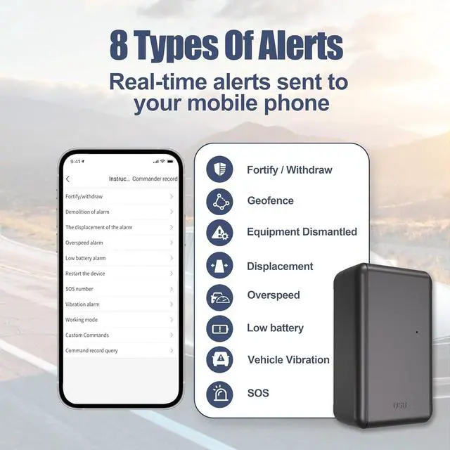 Alt view image 4 of 7 - G05A GPS Tracker for Vehicle No Monthly Fees, SIM Card Included, Real-Time Tracking, Global Coverage, Geo-Fencing, Strong Magnetic Attachment, Long Battery Life