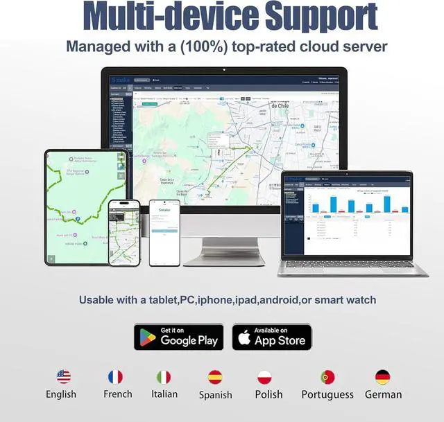Alt view image 7 of 7 - G05A GPS Tracker for Vehicle No Monthly Fees, SIM Card Included, Real-Time Tracking, Global Coverage, Geo-Fencing, Strong Magnetic Attachment, Long Battery Life