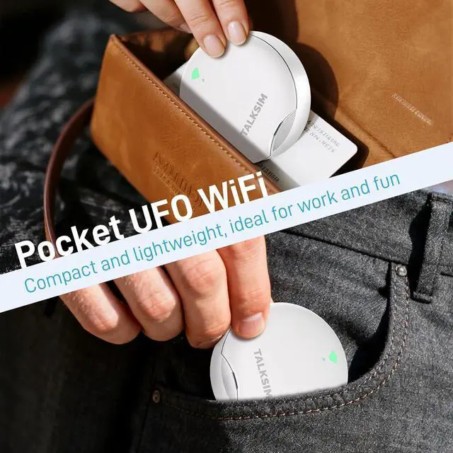 Alt view image 6 of 7 - UFO Mobile Hotspot with 15GB Data, Portable Pocket WiFi 6 & 4G LTE MiFi Device, Support AT&T, T-Mobile, Verizon |10 Connected Devices, USA Coverage, No SIM, Contract (White, 15GB)