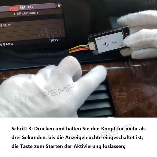 Alt view image 4 of 7 - E60 Aux Activator Adapter Open The Audio of Original Car for BMW E61 E63 E64 CCC 2003-2010 (Note Step 4)