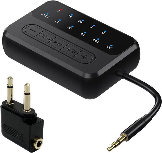 Main image of Bluetooth Transmitter Receiver, 2-in-1 V5.4 Wireless Adapter,Dual Link AptX Adaptive/Low Latency/HD Audio, Aux Adapter for Home Stereo, Airplane, Boat, Gym
