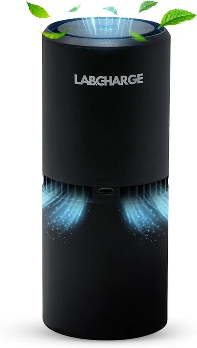 Main image of LabCharge Compact Air Purifier - Covers 250 Sq Ft Ideal for Bedroom or Dorm Room Silent HEPA Filter Captures Dust and Pollutants Portable, Mini Small Spaces