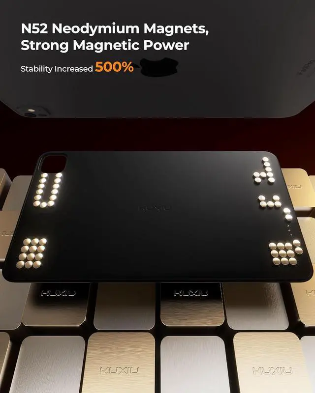 Alt view image 4 of 7 - KUXIU Magnetic Wireless Charging Car Headrest Tablet Holder for iPad Pro 13'' M4 [2024]Only, Back Seat Mount Kids, Road Trip Essentials Trave with Air Vent Stand, 2M USB-C Cable