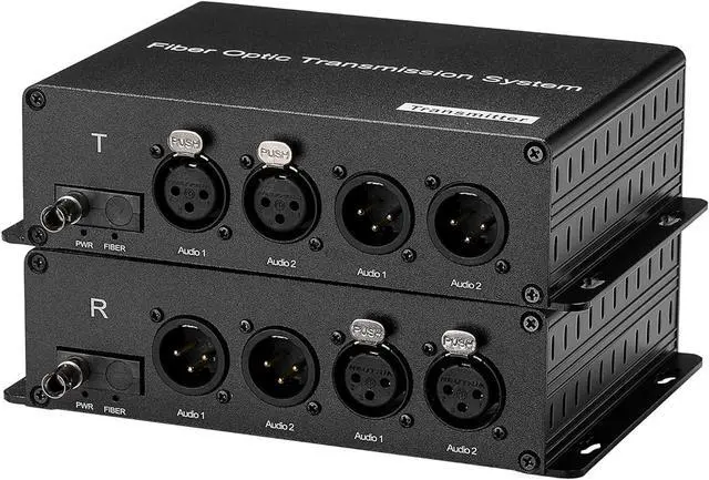 Main image of BIDI 2 XLR Audio Fiber Converter,Broadcast Grade Balanced Audio Over Fiber Optic Extender-Singlemode 20Km,Multimode 500m,ST Optical Professional Crystal Clear Sound A Pair