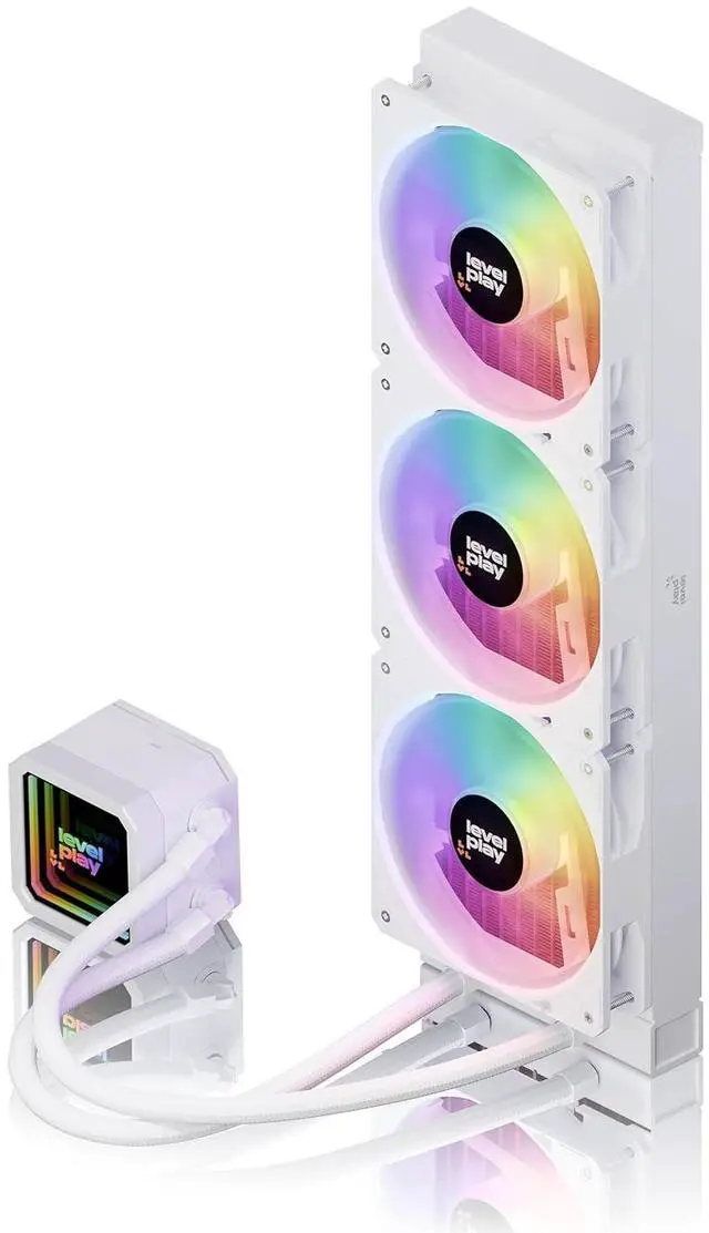 Main image of Llplay CL360 ARGB 360mm AIO PC CPU Liquid Water Cooler  LGA1851, LGA1700,  AM5,  AM4 (White, 360MM)