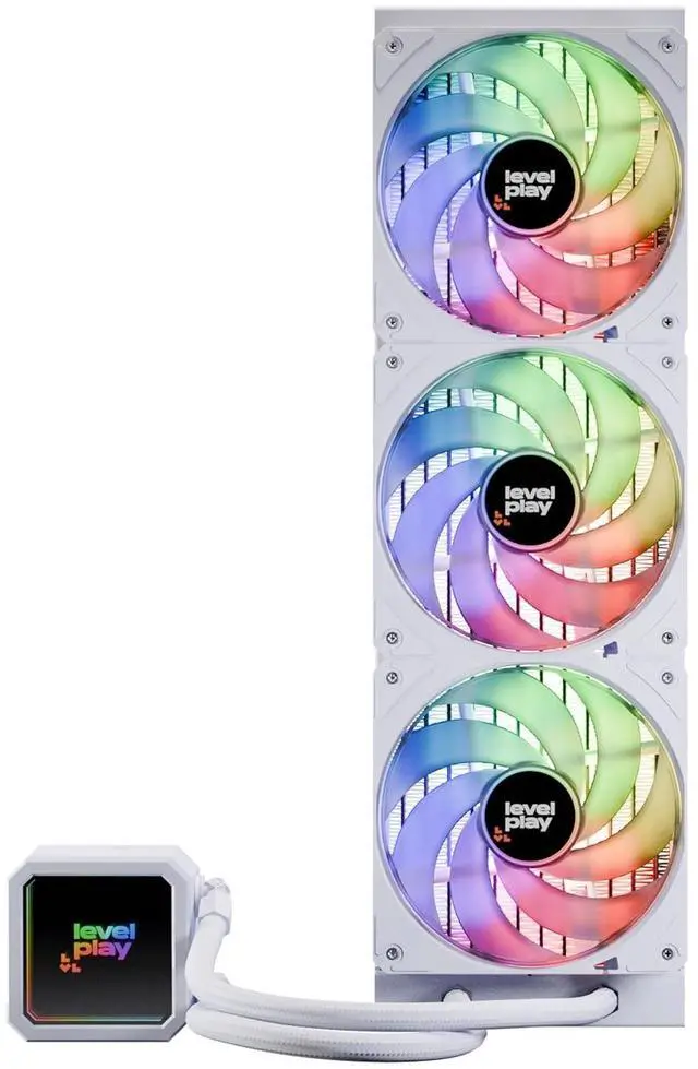 Alt view image 4 of 7 - Llplay CL360 ARGB 360mm AIO PC CPU Liquid Water Cooler  LGA1851, LGA1700,  AM5,  AM4 (White, 360MM)