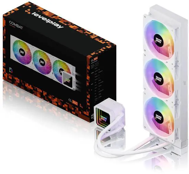 Alt view image 5 of 7 - Llplay CL360 ARGB 360mm AIO PC CPU Liquid Water Cooler  LGA1851, LGA1700,  AM5,  AM4 (White, 360MM)