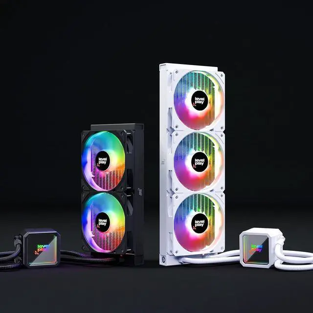 Alt view image 6 of 7 - Llplay CL360 ARGB 360mm AIO PC CPU Liquid Water Cooler  LGA1851, LGA1700,  AM5,  AM4 (White, 360MM)