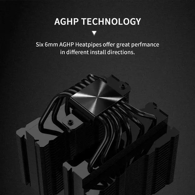 Alt view image 4 of 6 - Peerless Assassin 140 Digital Black CPU Cooler, Double Towers and Double Fans Cooling, CPU Air Cooler, ARGB Digital Screen Top Cover, for AM4/AM5, LGA1851/1700/115X/1200/2011