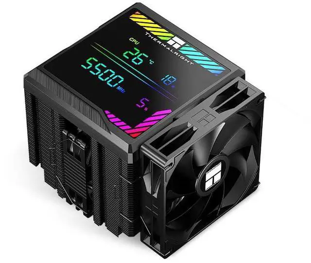 Main image of Peerless Assassin 140 Digital Black CPU Cooler, Double PWM Fans with 1850RPM Speed, Support  lga1700/1851/115X/2011/1200,:AM4/AM5, Computer CPU Cooling,Digital Screen Top Cover