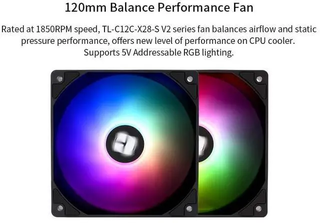 Alt view image 4 of 7 - Peerless Assassin 120 Digital ARGB Black CPU Cooler, Double 120mm PWM Fans with 1850RPM Speed, Support  lga1700/1851/115X,:AM4/AM5,Computer CPU Cooling,Digital Screen Top Cover