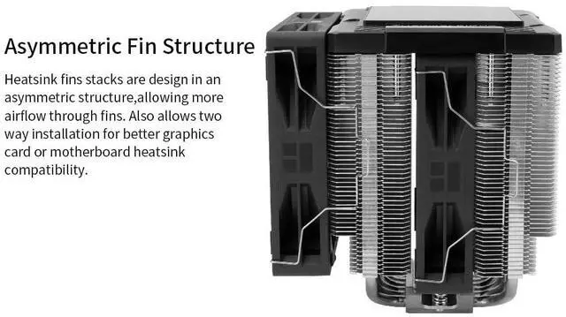 Alt view image 5 of 7 - Peerless Assassin 120 Digital ARGB Black CPU Cooler, Double 120mm PWM Fans with 1850RPM Speed, Support  lga1700/1851/115X,:AM4/AM5,Computer CPU Cooling,Digital Screen Top Cover