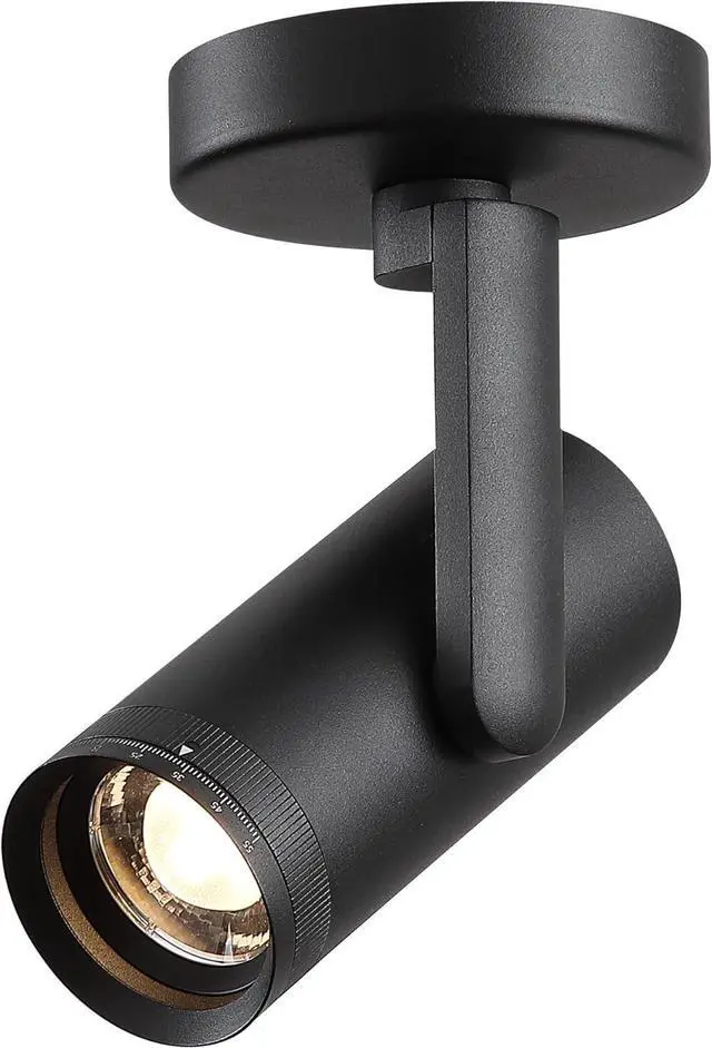 Main image of 12W LED Dimm Zoom Ceiling Spotlight Indoor  Adjust Beam Angle 10-55° Surface Mount Wired Accent Spot Light for Picture, Plants & Painting | Warm White 3000K CRI 97, Black