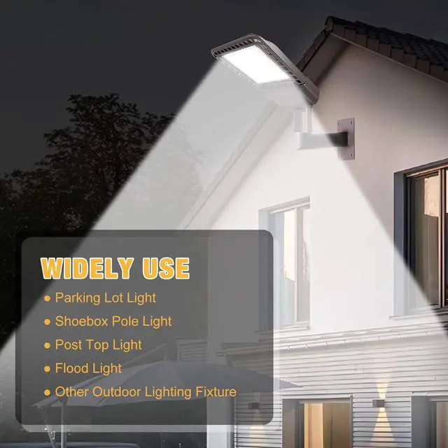 Alt view image 3 of 6 - 90 Degree Wall Mount Bracket with 2-3/8in OD Tenon, Tenon Adapter L Shape Wall Mounted Adapter for LED Street Lights Parking Lot Lights Post Top Light, Heavy Duty Steel, Dark Bronze, 2 Pack