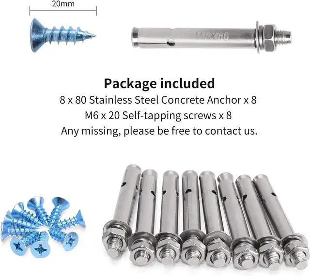 Alt view image 5 of 7 - Shelf Bracket Heavy Duty 14x8x2 in, 1/5IN Extra Thick Solid L Brackets Stainless Steel Countertop Bar Top Support Brackets Wall Mounted, Includes Hardware, 2 Pack