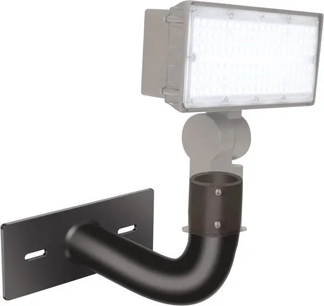 Main image of Wall Mount Bracket with 2-3/8"O.D., Heavy Duty Steel Parking Lot Light Mounted Extension Arm J Shape Sturdy Welded Mounting Bracket for Outdoor Street Slip Fit Shoebox Lights