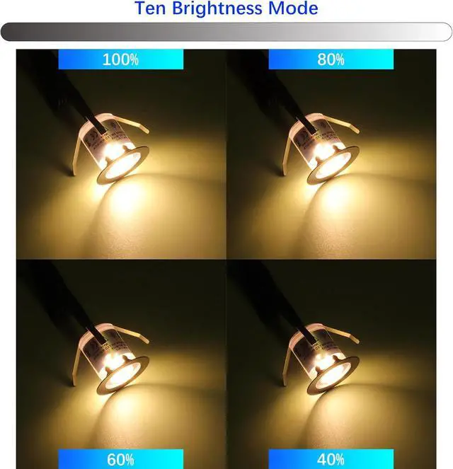 Alt view image 3 of 7 - LED Outdoor Deck Lights, 30mm 3CCT Low Voltage 12V, 16 Pack Black IP65 Waterproof, Electric Wired Mini Recessed Under Landscape Lighting for Yard Stair Step Floor Riser