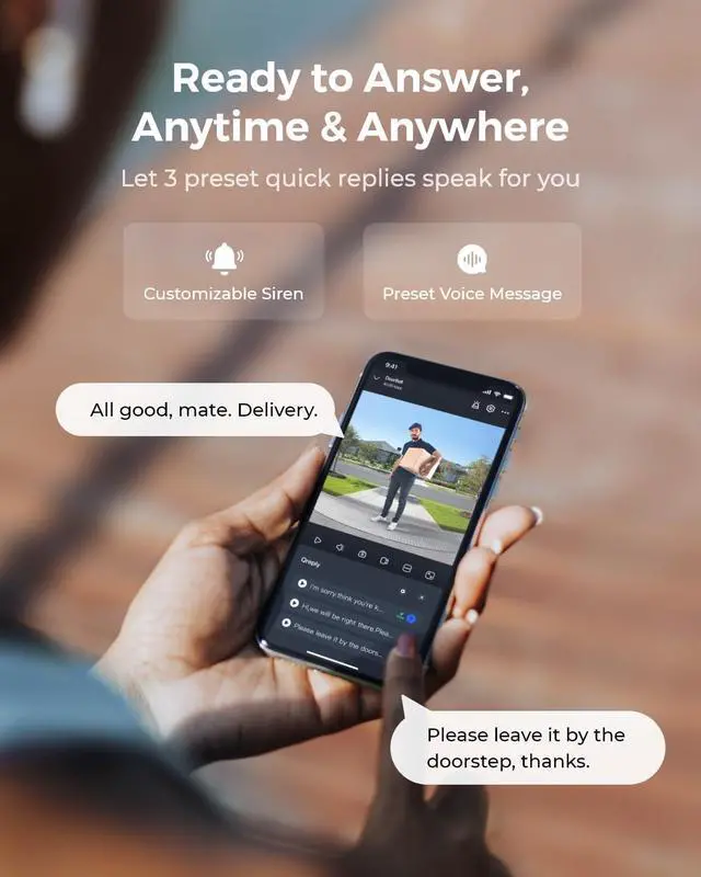 Alt view image 5 of 7 - Wireless Video Doorbell Camera, Battery Version, 2K 150°x150° Head-to-Toe View, 2.4/5 GHz Dual-Band WiFi, Person/Vehicle/Package Detection, Two-Way Talk, No Monthly Fees (Chime not Included)