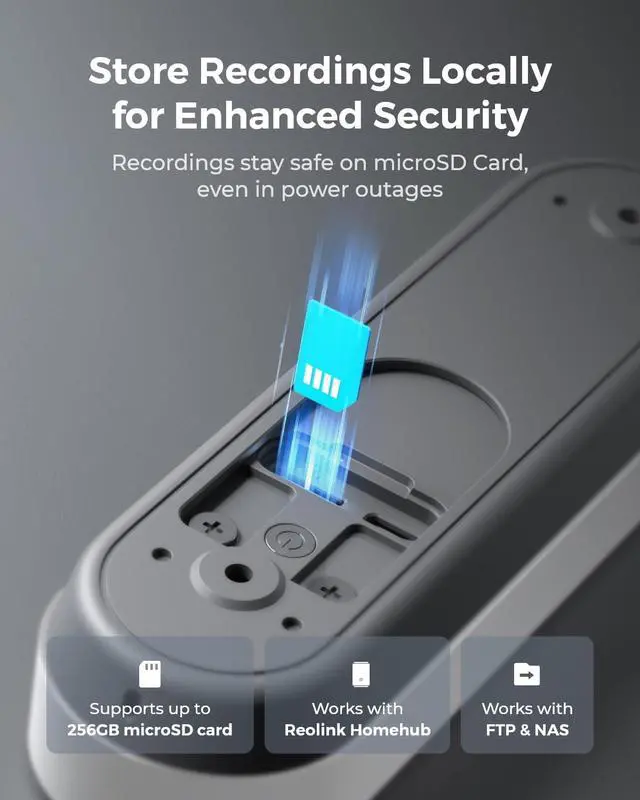 Alt view image 7 of 7 - Wireless Video Doorbell Camera, Battery Version, 2K 150°x150° Head-to-Toe View, 2.4/5 GHz Dual-Band WiFi, Person/Vehicle/Package Detection, Two-Way Talk, No Monthly Fees (Chime not Included)